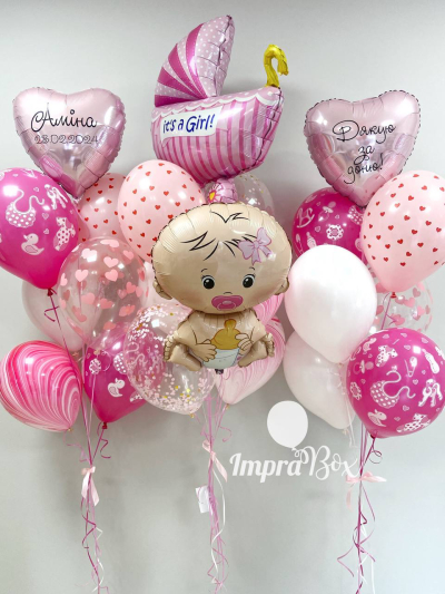 Dla córeczki - zestaw na narodziny dziecka (rozmiar L)