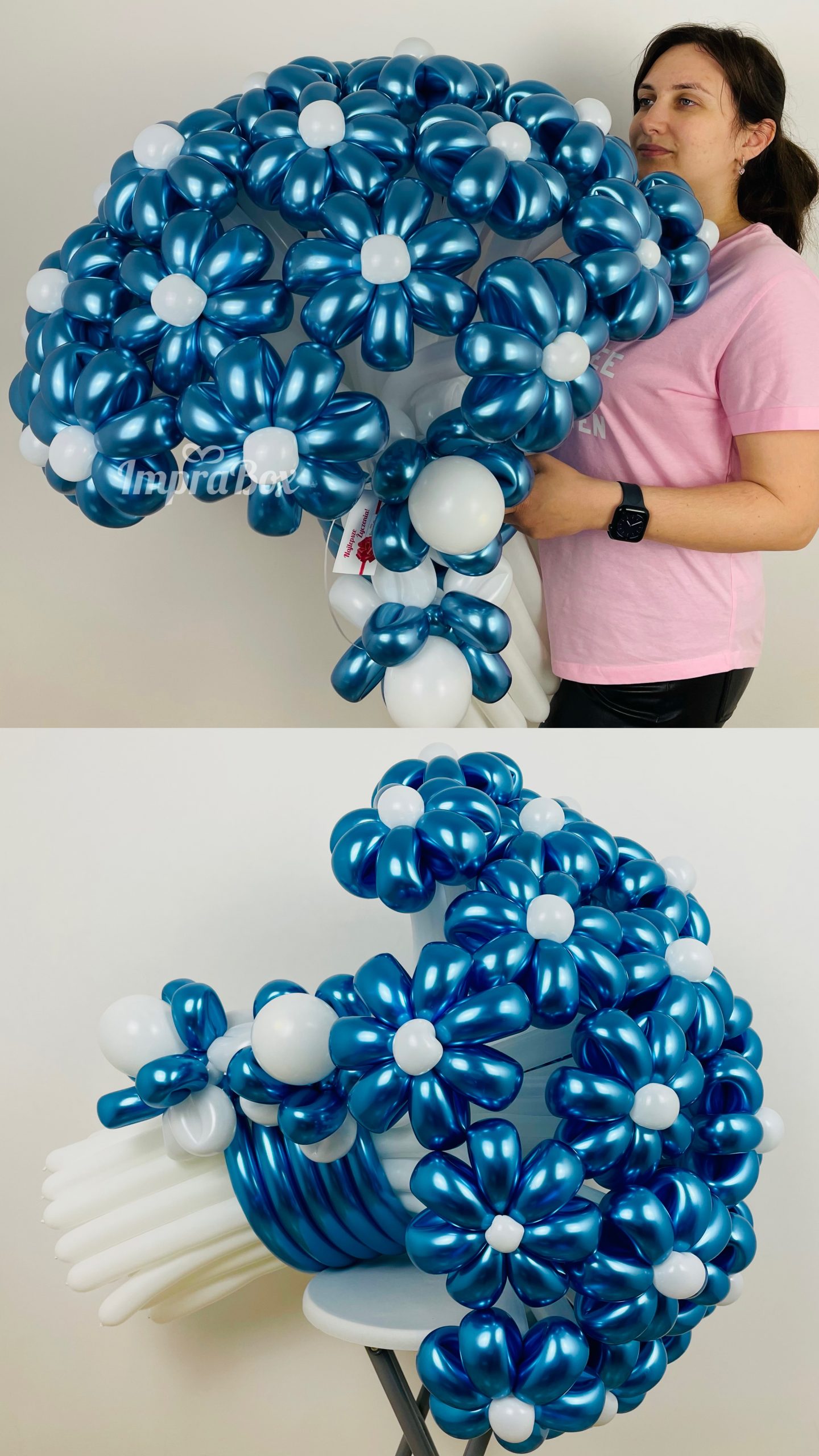 Stokrotki_chromowane_niebieskie_29_szt