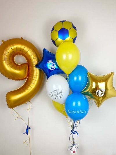 Zestaw balonów z piłką i cyferką